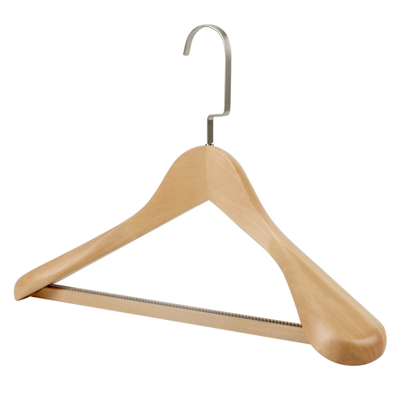家用实木衣架子挂衣架服装店西装男宽肩衣服木质衣撑防滑晾大衣架