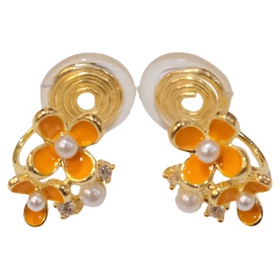 《折桂》秋冬复古文艺新中式小巧精致桂花珍珠耳钉耳环耳夹无耳洞