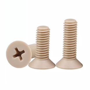 PEEK塑料沉头十字机螺丝钉耐高温耐腐蚀绝缘平头机丝M1.2M2M3M4M8