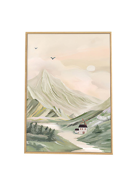 客厅卧室北欧日出温馨摆画装饰画