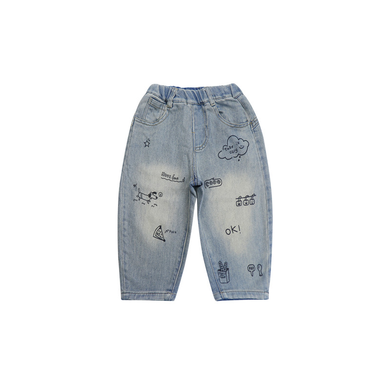 男童牛仔裤春秋季新款童装韩版男宝宝洋气长裤儿童休闲裤子秋装