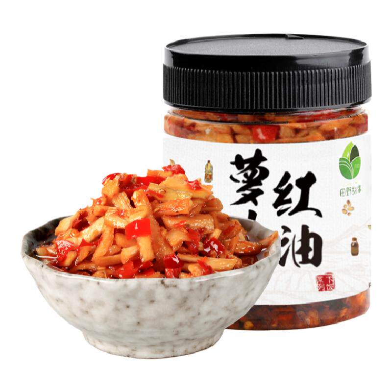 [田野故事]香辣萝卜干剁椒下饭菜湖南特产甜脆萝卜丁农家咸菜罐装