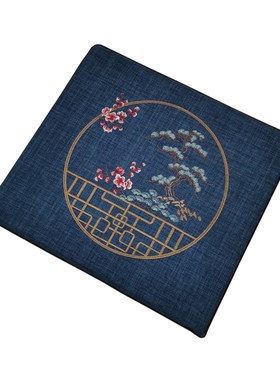 海绵新中式刺绣红木椅子坐垫加厚