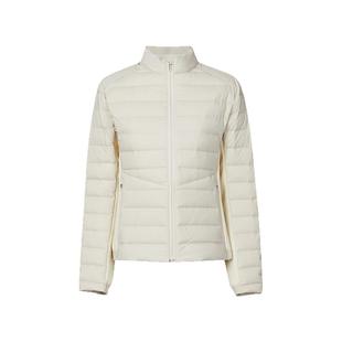 波顿2025秋冬季新款女士短款米杏色拼接羽绒服高端石墨烯保暖外套