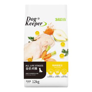 比乐狗粮小型犬大型犬全价鸭肉梨守护者泰迪金毛幼犬成犬犬粮12kg