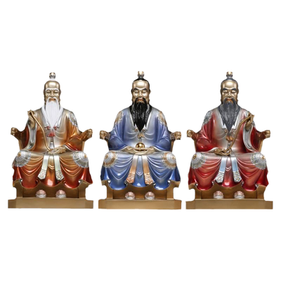 纯铜三清始祖太上老君道德天尊