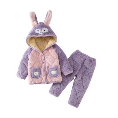 2024年冬季儿童睡衣家居服套装