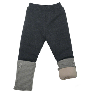 小布丁女童1200克羊绒蚕丝加厚保暖打底裤东北零下15一条过冬裤子