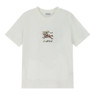 BURBERRY博柏利 女士马术骑士徽标圆领短袖T恤 8118964