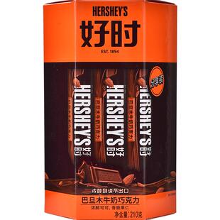 好时官方旗舰店进口巴旦木牛奶巧克力排块休闲零食小吃糖果210g