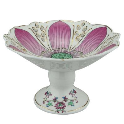 陶瓷供果盘高脚观音莲花盘