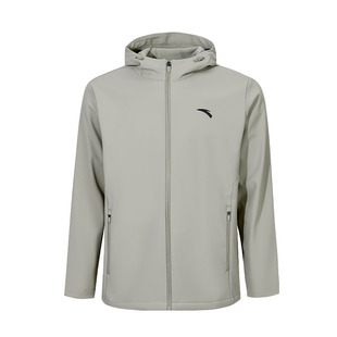 安踏运动外套男款2026春季新款男装青少年加绒保暖连帽风衣夹克男