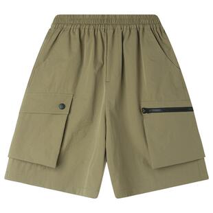 【户外探秘】轻盈速干排汗 不对称工装短裤子山系露营男童夏新