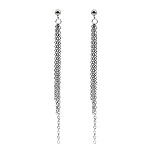 TS防弹少年团金泰亨同款耳钉长款链条流苏耳链 韩版男女个性耳钉