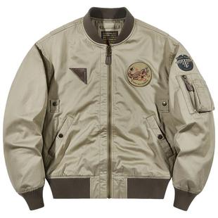 VIP潮牌美式复古飞行员夹克男士宽松徽章棒球服纯棉休闲工装外套