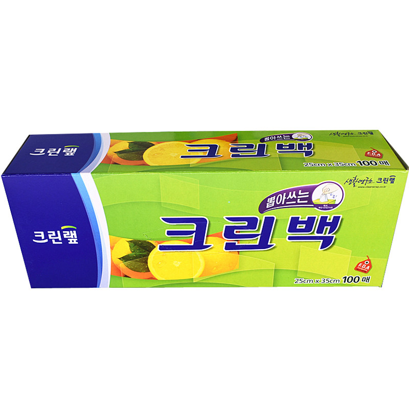 原装进口韩国克林莱保鲜袋加厚微波炉冰箱果蔬PE食品袋储存袋盒装
