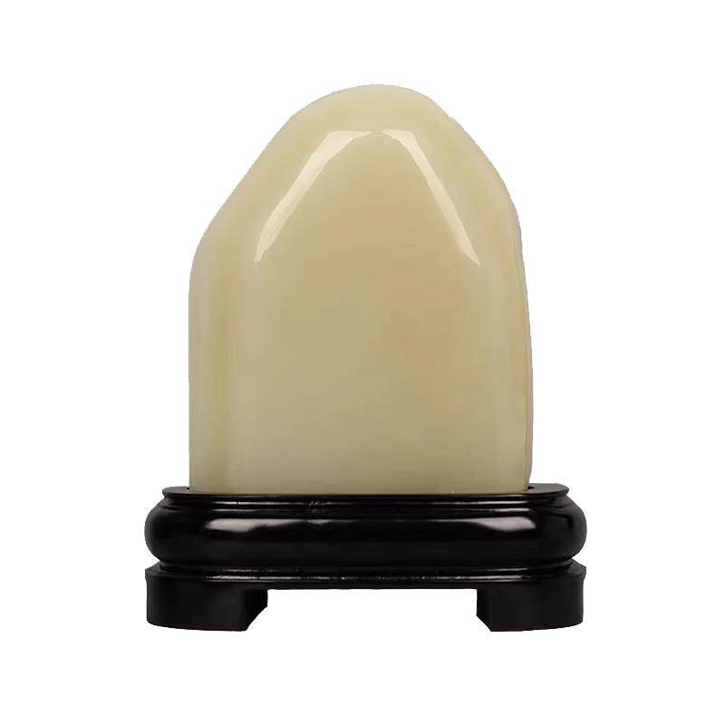 宫庭匠师招财天然玉石靠山石摆件