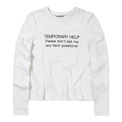 竹节棉纯棉长袖T恤打底衫