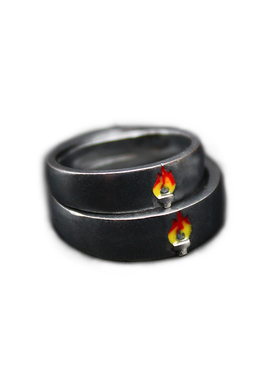 原创设计风纯银情侣戒指