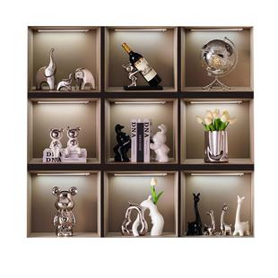 轻奢简约5格6格10格摆件客厅电视柜餐边柜装饰品柜摆件一套装组合