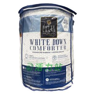 美国直邮hotel Grand欧洲白羽绒500线程五星级羽绒被全棉羽毛枕头