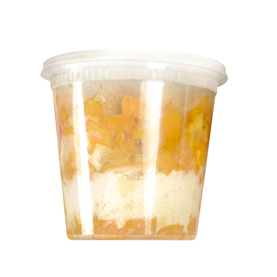 500ML烧仙草打包盒甜品粥桶密封