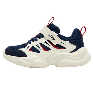 特步男童鞋2026新款网面魔术贴小童革面运动鞋男耐磨儿童鞋子