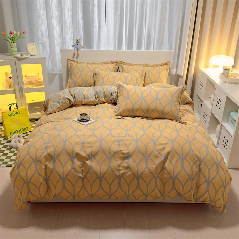 60支加厚全棉磨毛被套单件被罩100纯棉160x210秋冬1米5床单四件套