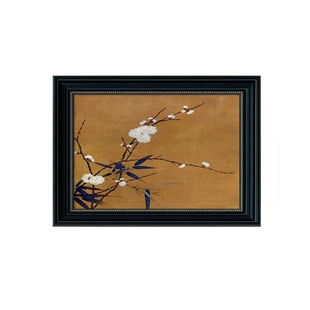 中古风客厅装饰画宋代美学挂画法式中国风梅兰竹菊玄关书房壁画