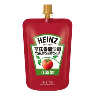 亨氏番茄酱挤压立袋蕃茄沙司0添加*儿童家用商用汉堡薯条蘸酱320g