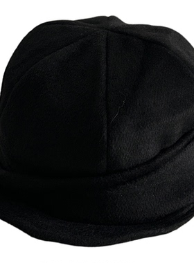 日系褶皱山本风毛呢混纺马术帽女文艺平顶鸭舌报童帽八角帽画家帽