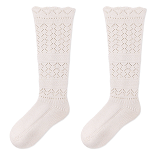 purpleguys格雷系羊毛小腿堆堆袜子女秋冬叠穿裤袜镂空白色长筒袜