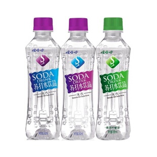 娃哈哈苏打水350ml蓝色无味绿色柠檬红色微甜饮用水饮料发货快