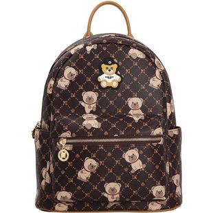 丹尼熊双肩包背包女包书包老花通勤商务时尚格纹包包DKB3826005