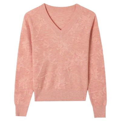 羊毛衫V领套头薄款毛衣女