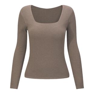 SISTERS姐妹秋冬德绒加厚无痕方领带胸垫打底衫女长袖上衣保暖裤