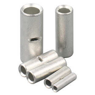 BN紫铜对接铜管电线压接冷压接线裸端子中间连接管铜鼻子接线神器