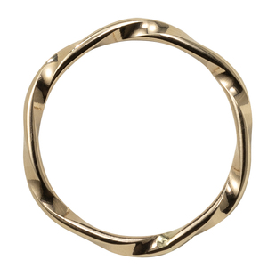 14K包金六芒星莫比乌斯环戒指女食指 欧美质感素圈尾戒小指叠戴