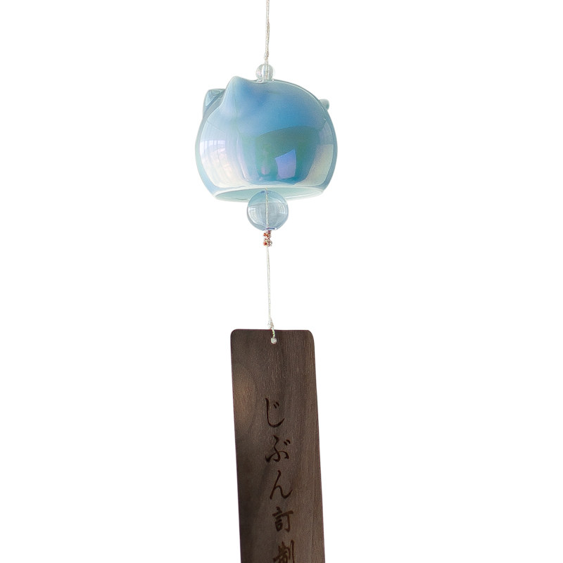 手工可爱幻彩色猫咪风铃挂饰 日式和风店面装饰品 星座能量铃铛