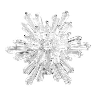 雪花胸针女高档简约大气胸花设计感小众固定扣高级感西装别针配饰