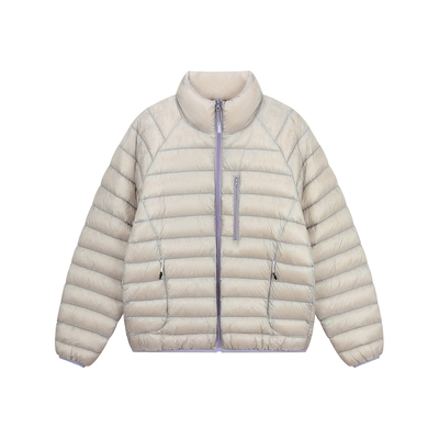 ATRY撞色羽绒服男轻便立领外套女