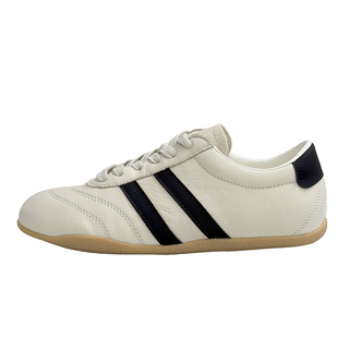 高梵诗真皮德训鞋女款2026新款款春季防滑牛筋底超火小白阿甘鞋女