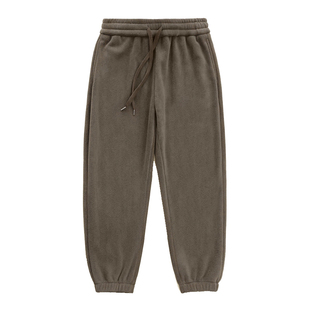 高端抓绒卫裤男女冬季加绒加厚保暖高级感双面绒宽松奥粒绒休闲裤