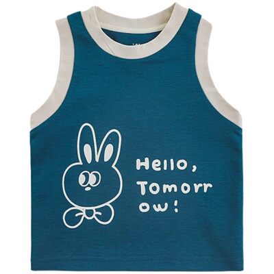 幼悠女童2026夏季套装甜美可爱无袖背心连衣裙修身短款背心多件套