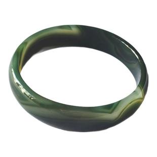 加宽加厚手镯特大号玉镯黑青玉手镯特大号方条镯子天然冰种黑青玉