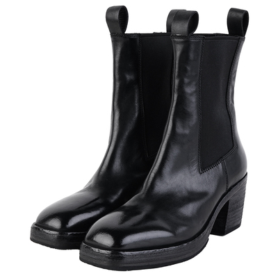 GLAS双侧橡筋防水台粗跟高跟短靴