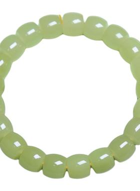 珪宝和田玉黄玉老型珠手串女款