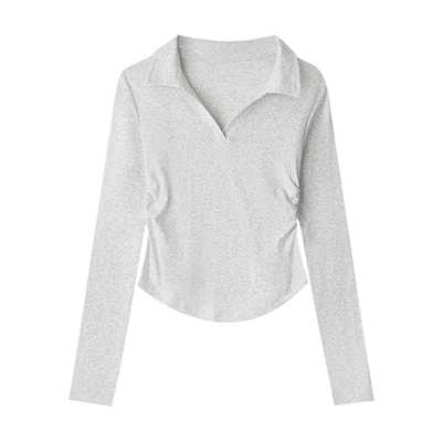 POLO领纯棉长袖T恤女士春秋打底衫内搭上衣服爆款2025新款高级感