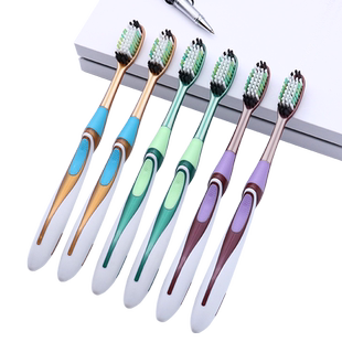 中硬毛牙刷家庭装10支家用大头大人成人男士专用女士组合中毛中性