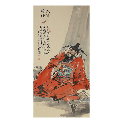国画人物手绘真迹钟馗画像